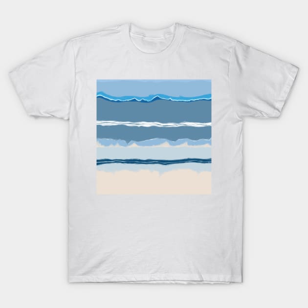 Ocean Blue Rothko Abstract Expressionist T-Shirt by raidman84